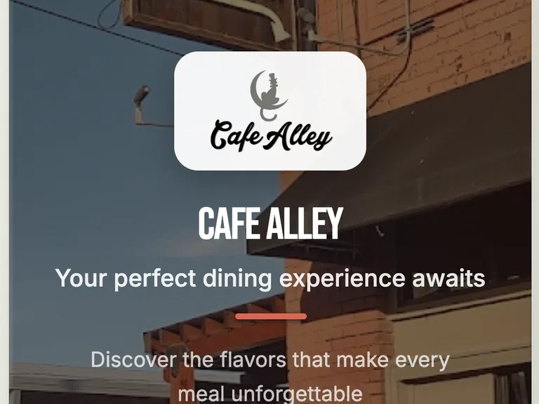 The top of a Member Spotlight: business name, tagline and town set over a photo of the storefront
