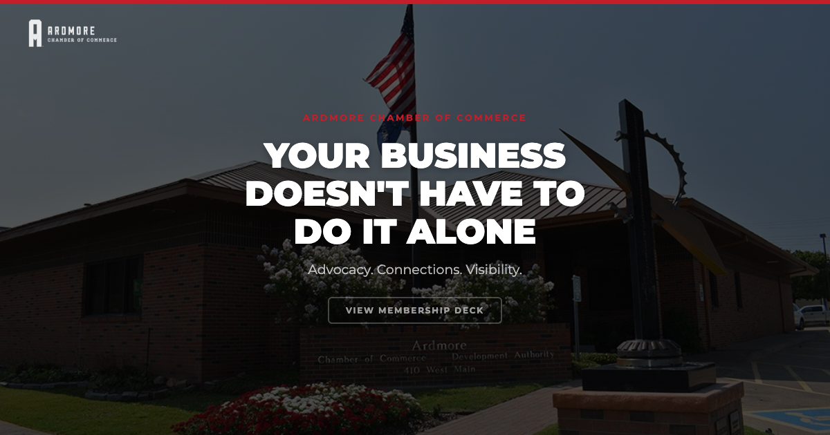 The Ardmore Chamber digital membership recruitment deck